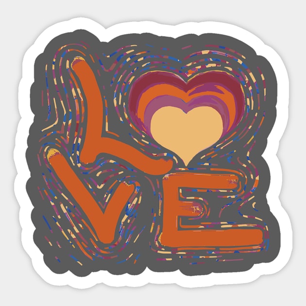 Love Gay Lgbt Lesbian Shirt Flag Sticker by Luca loves Lili